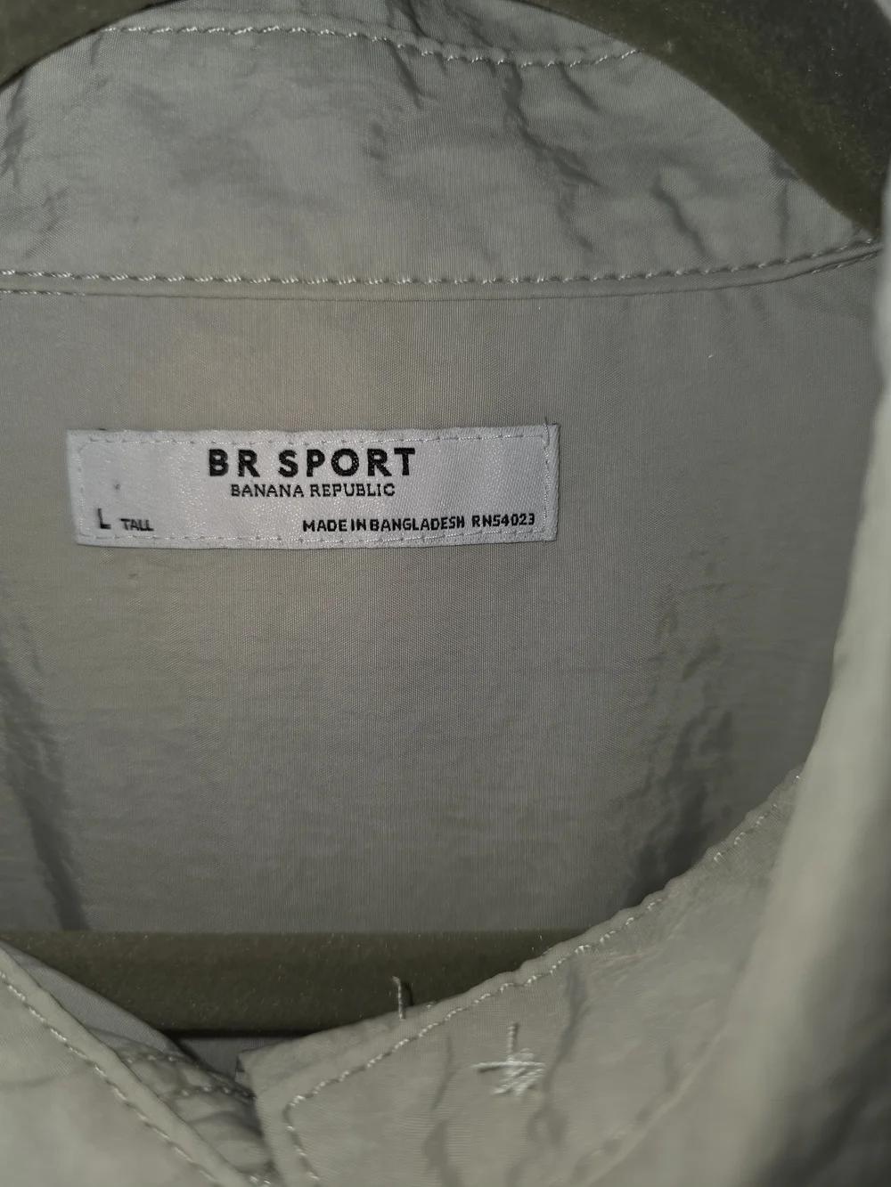 Banana Republic BR Sport Shirt Jacket LT Nylon Khaki‎ Utility Hiking Overshirt